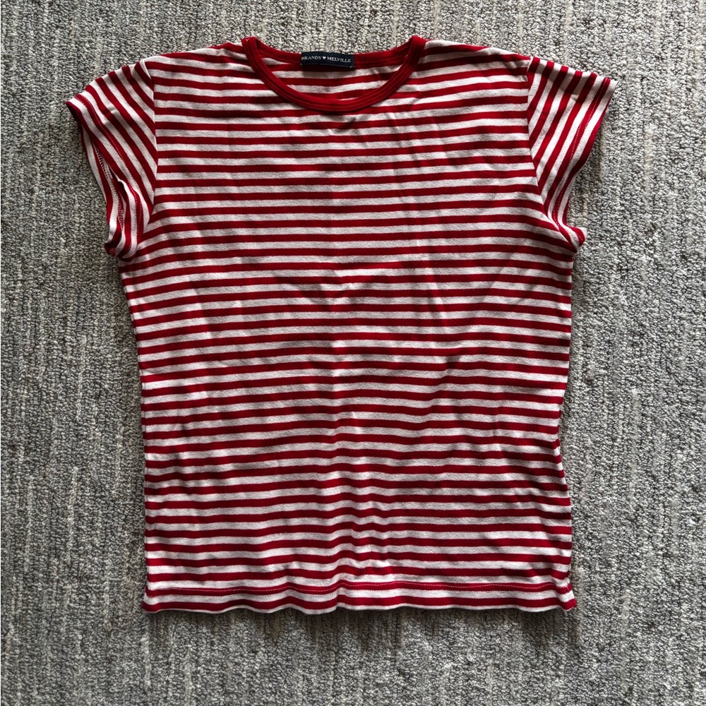 Brandy Melville Red and White Striped Top | EUC!! | onesize